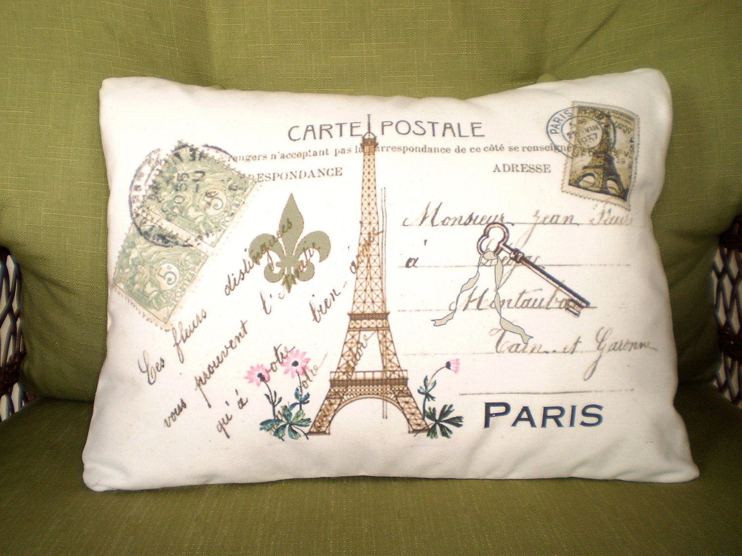 Paris Pillow Cover Throw Pillow Paris Eiffel by NewberryCottage