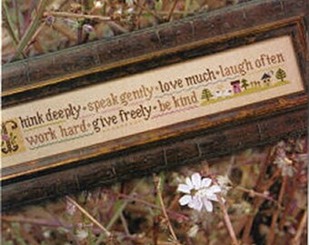 Lizzie Kate - Think Deeply - Counted Cross Stitch Pattern Chart