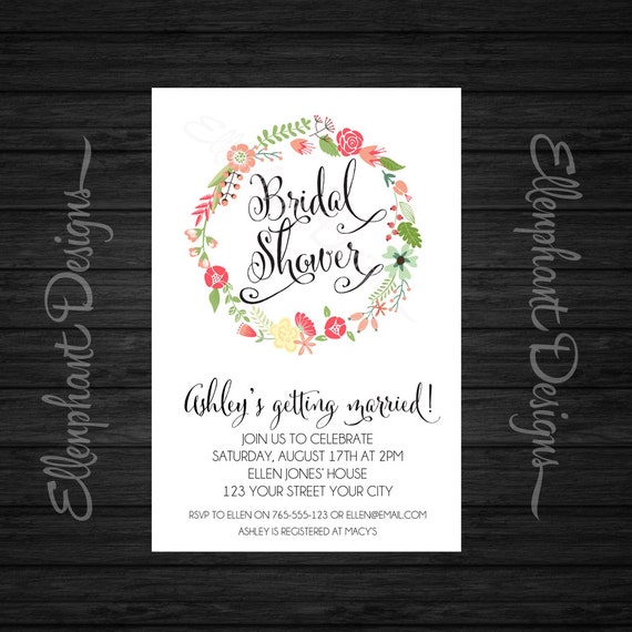 Handwritten Bridal Shower Invitations 6