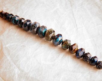 16 LOT Handmade Dichroic Fused Glass Cabs Cabochons Beads ...with holes...