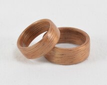 Natural wood wedding rings