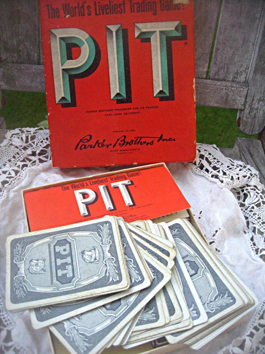 Vintage 'Pit' card game complete with box by LittleBeachDesigns