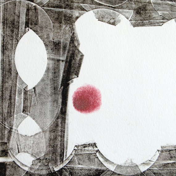 Original Contemporary Art Mixed Media Monoprint Hashtag