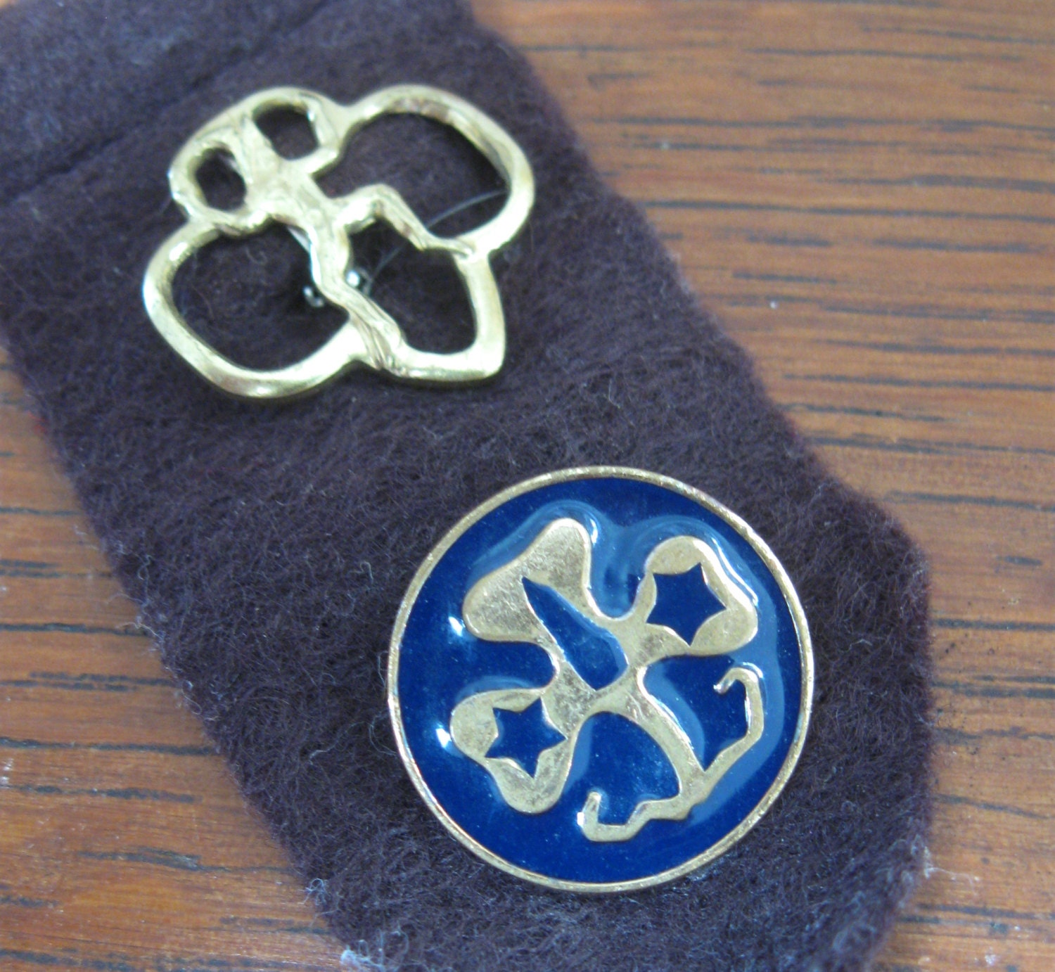 Vintage Brownie Pins Girl Scouts Membership Pin Enamel Set of