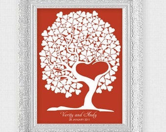 tandem bicycle fingerprint guest book printable by idoityourself
