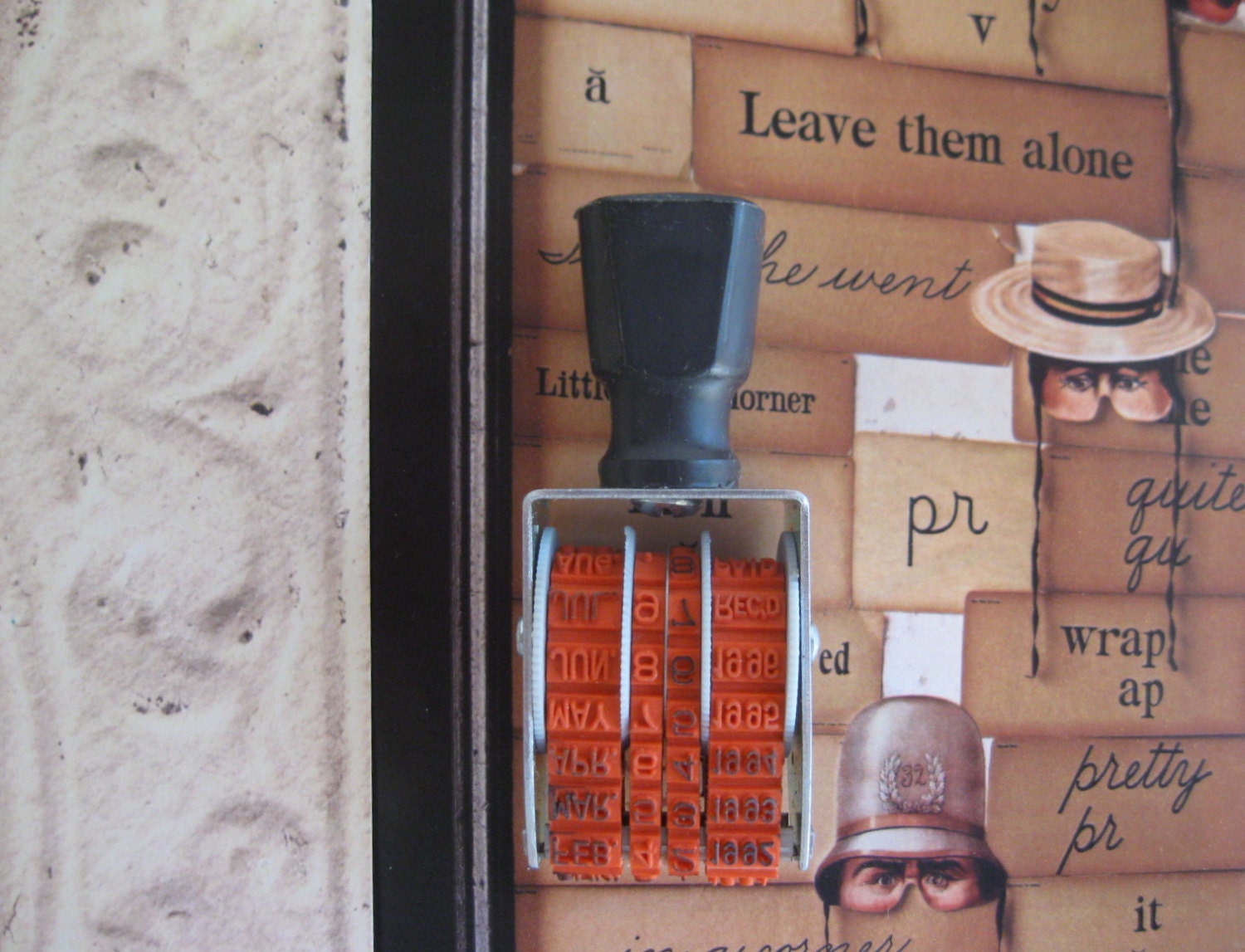 vintage rubber stamp old date stamp date by anythinggoeshere