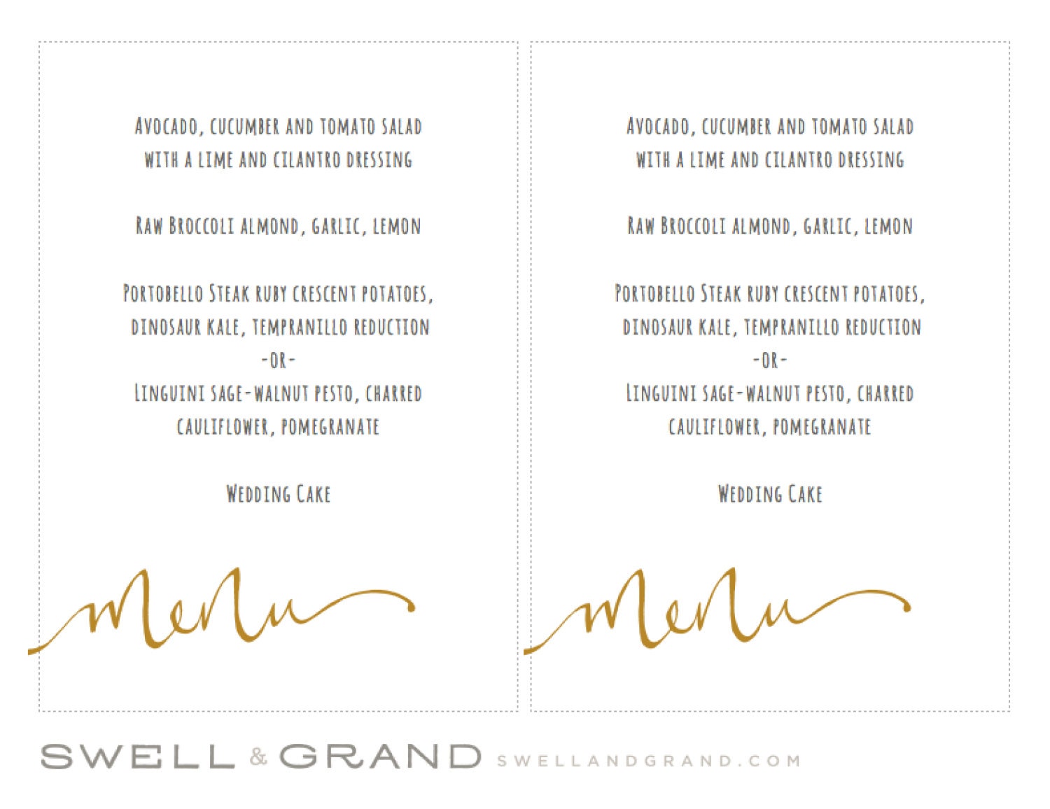 wedding menu template microsoft word free