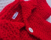 Baby Sweater Red New Born baby sweater and hat a great gift for a new baby boy or girl a baby shower gift Ready to ship