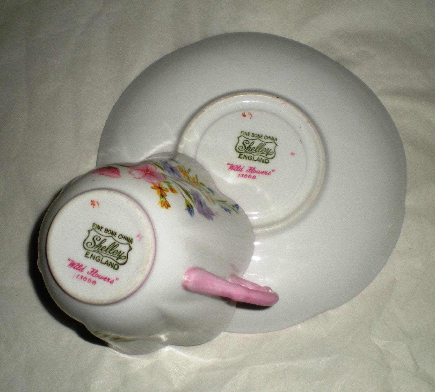Shelley Fine Bone China Cup and Saucer Wild Flowers