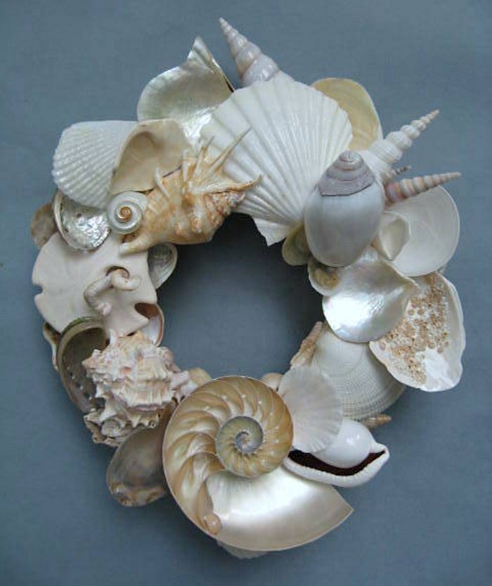 white shell wreath or candle ring sw62 white shell wreath or candle ring sw62