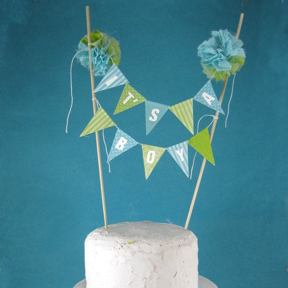 Cake bunting topper baby shower Its a Boy L143