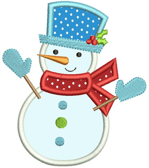 Snowman Applique Embroidery Design Cute Snowman By Embroidalot snowman-applique-embroidery-design-cute-snowman-by-embroidalot