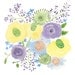 High quality blank greeting card professionally printed from an original design called Vintage Posy by Claire Leggett