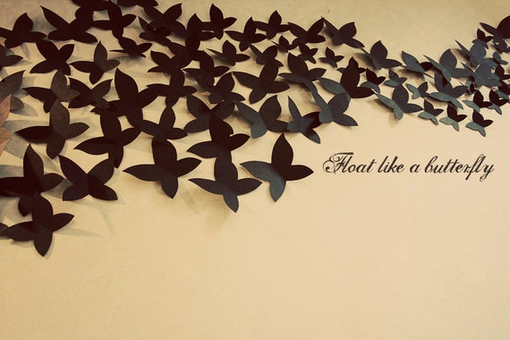 Paper Butterfly Wall Art ( 100 ) / Romantic New-Fashioned Guest Book or Escort Cards Il_570xn