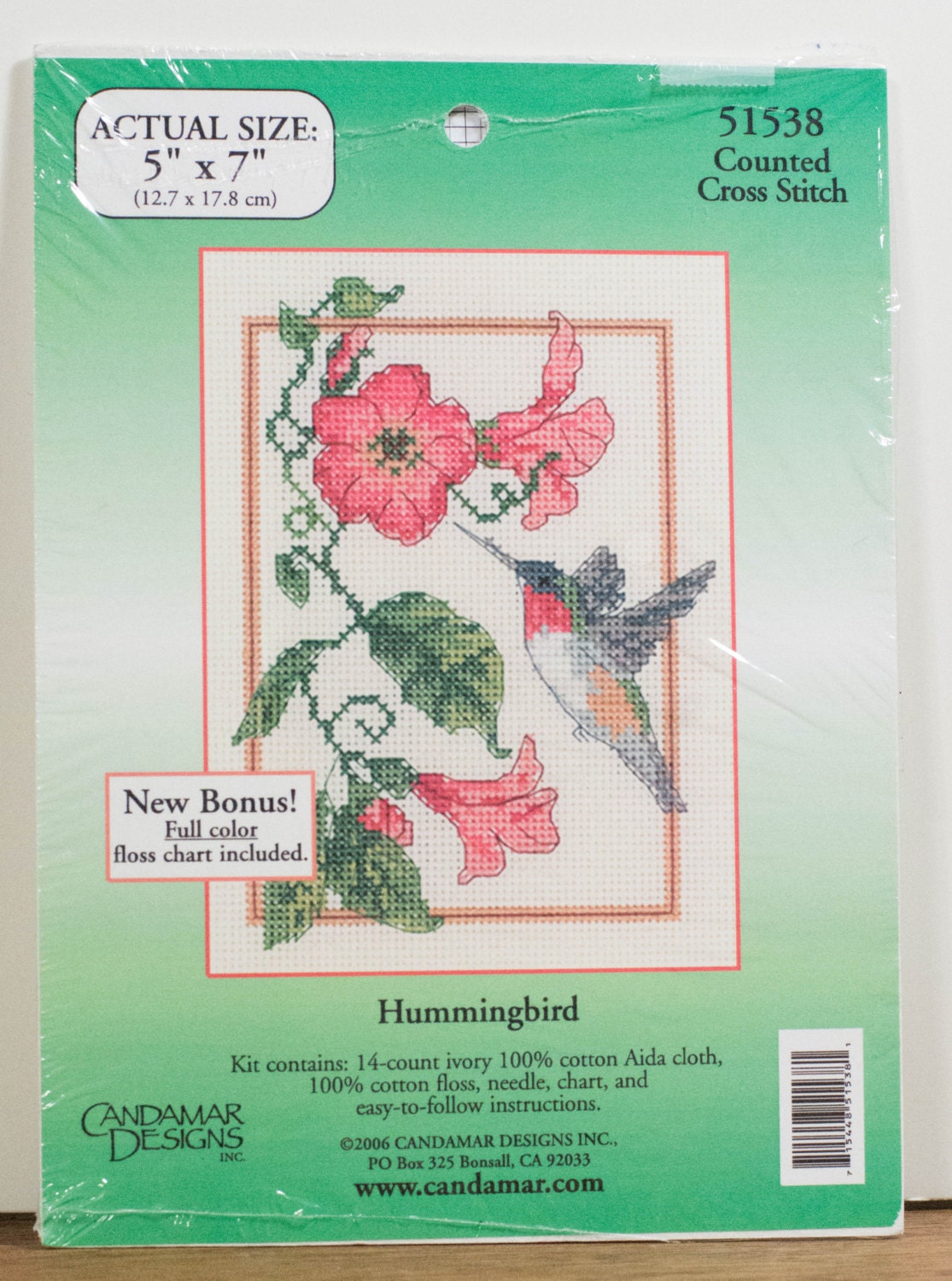 Candamar Designs Hummingbird 51538 Counted Cross Stitch Kit