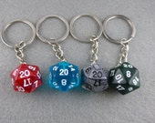 D20 Keychain, Geeky Keychain, Dice Keychain, Nerdy Keychain, Gamer Keychain, Pathfinder Keychain, D&D Keychain, Dungeons and Dragons