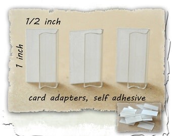 Earring Card Adapters, 100 Plastic Adhesive Card Adapters Earring Card Adapters 1 x 1/2 inch Plastic Card Holders