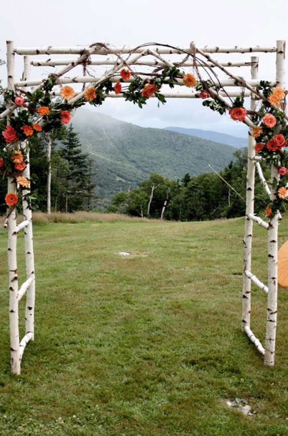 Chuppa / wedding arch / Arbor / Birch Poles by ...