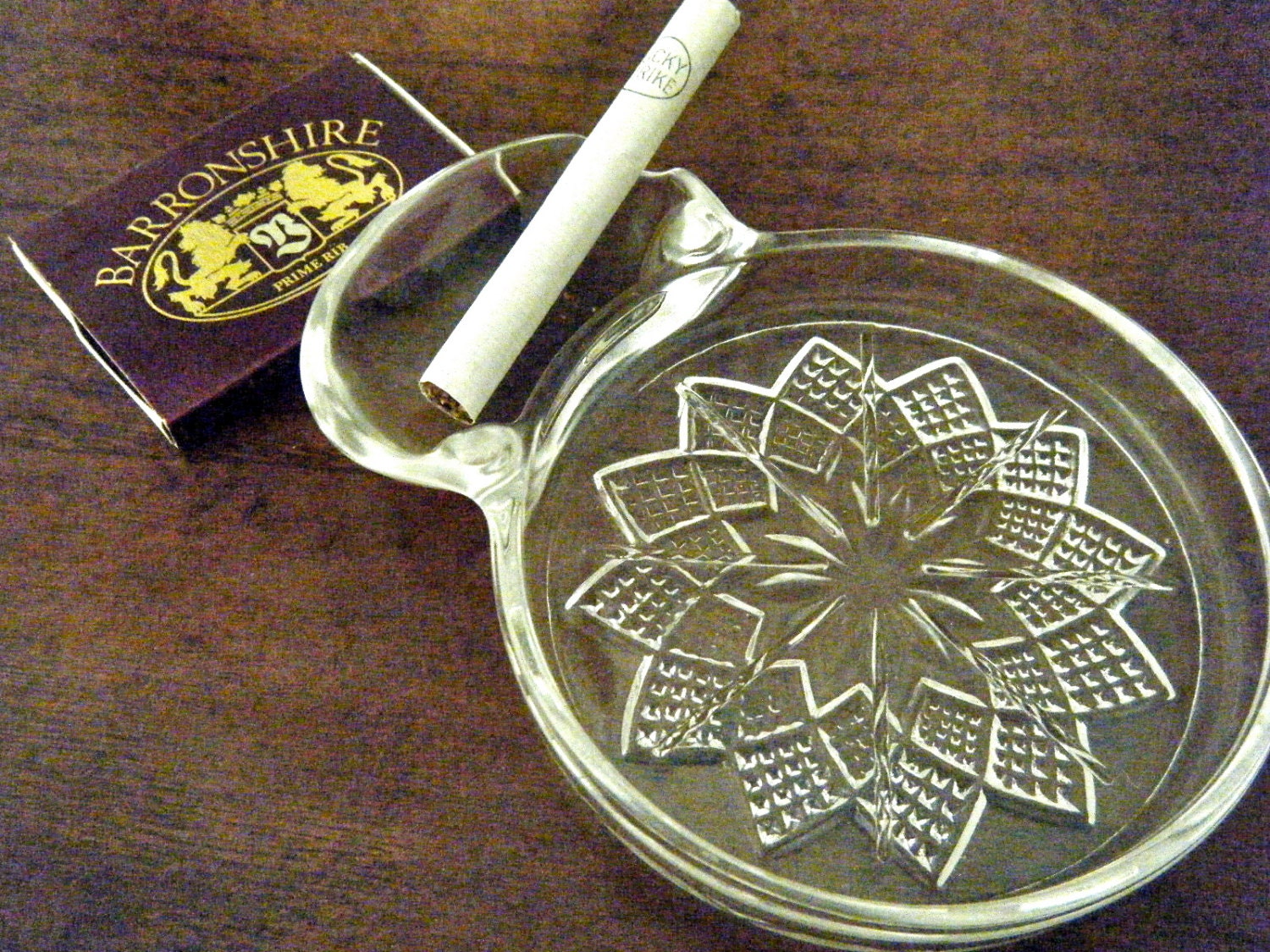 Clear Glass Coasters w AshtrayTea Bag HolderSpoon Rest