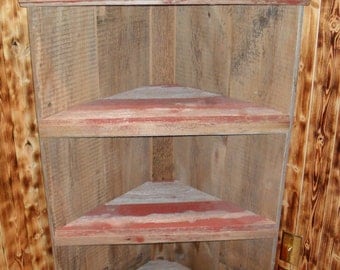 Barn wood Corner Cabinet