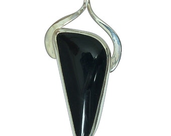 Black Onyx and Sterling Silver Pendant ponxg2377
