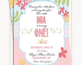 Vintage Garden Party Invitations - Birthday