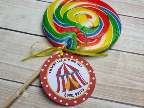 Under the Big Top...Personalized Circus Party Favor Tags Il_570xn
