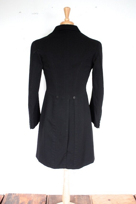 Vintage Edwardian Coat // Antique 1910s Black Wool Morning