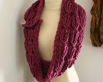 Knitting Pattern / Cowl Wrap Chunky Oversized / Chaine / PDF Digital Delivery