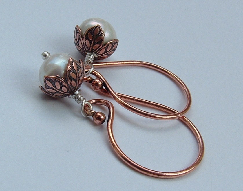 Pearl Earring Fresh Water Pearl Earrings On Copper Earwires