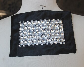 Cute embroidered applique with rhinestones