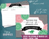 Derby Mums. Recipe for Spicing up Married Life. Recipe Advice Cards. Printable Cards by Tipsy Graphics. Any colors Il_170x135