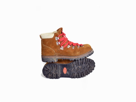 red lace hiking boots womens