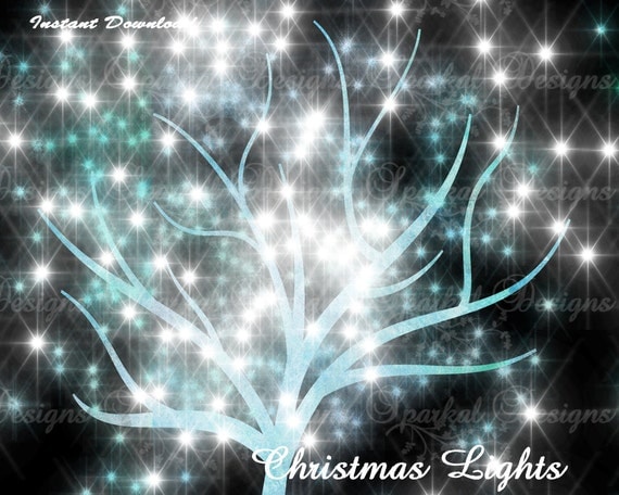 TREE Clipart, Tree LIGHTS Clipart, Printable Tree Clipart, Great for Scrapbooking or Invitations, Scrapbooking Elements Il_570xn