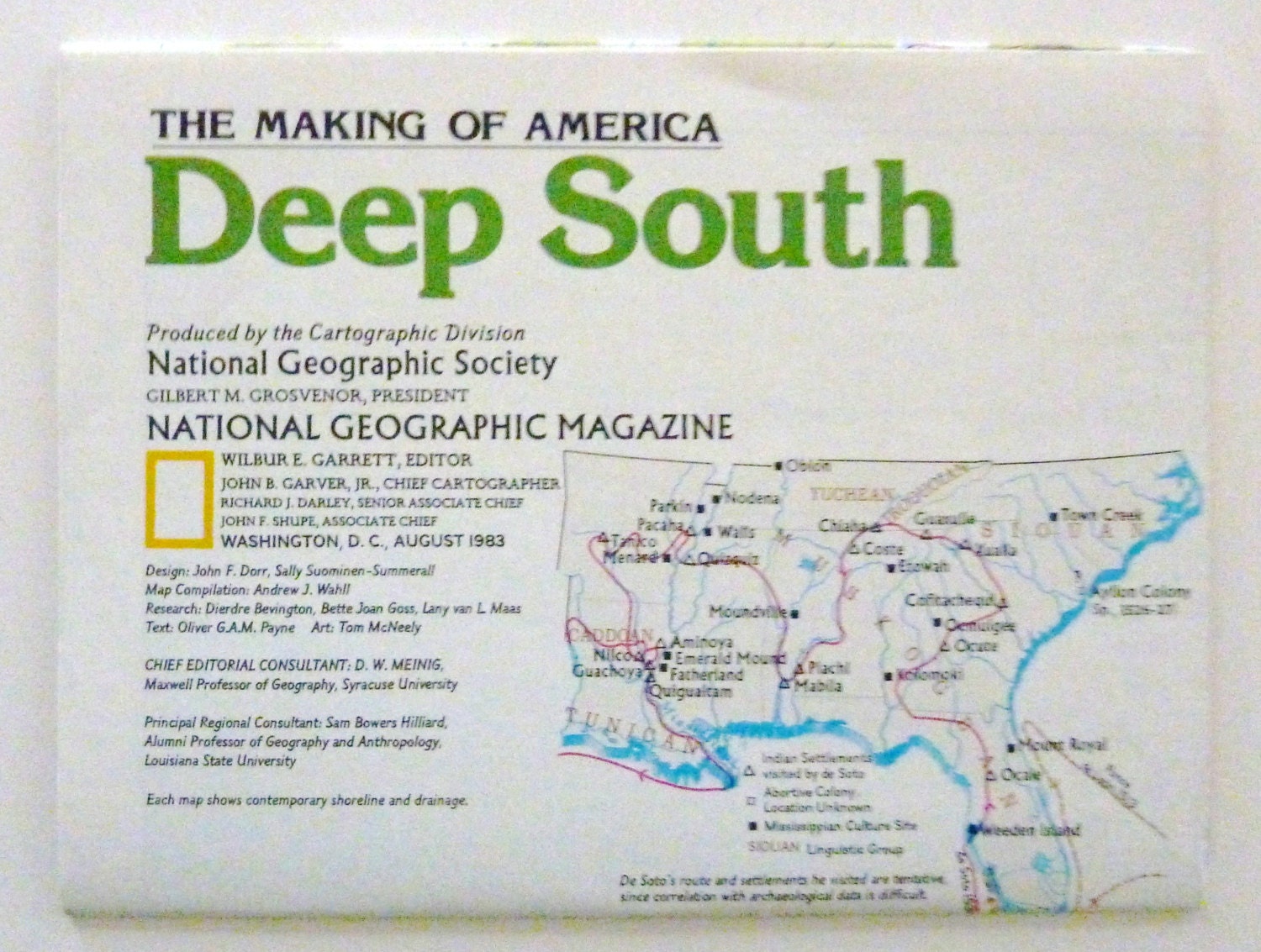 The Making of America Deep South / National Geographic Map