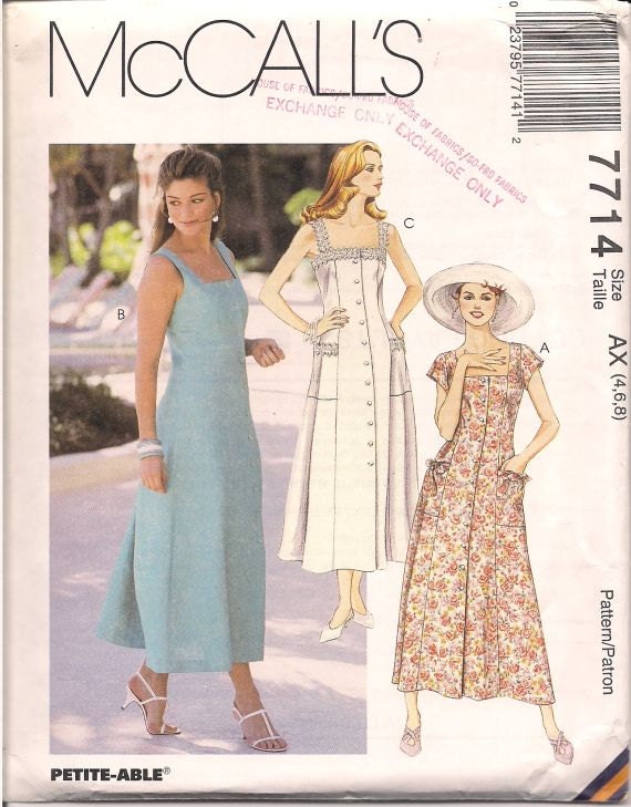 Ladies Size Small Sundress Pattern Princess Seamed Sundress