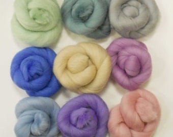 Felting Wools - Merino Wool Tops - PASTEL Tones