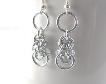 ON SALE Morgaine Chainmaille Earrings - Avalon Collection