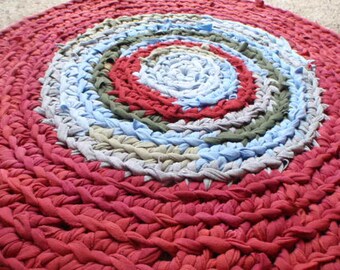 Custom Made Round Rag Rug Choose your colors!