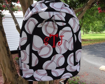 Personalized Boys/Girls Backpack BASEBALL Backpack Bookbag