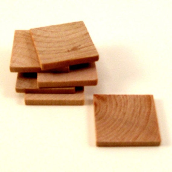 100 Wooden Square Tiles 1 Inch Wood Squares Unfinished for