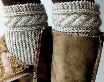 Boot Cuffs, Hand Knit Boot Cuffs Cashmere-Kidmohair Blend Yarn Choose Your Color And Size