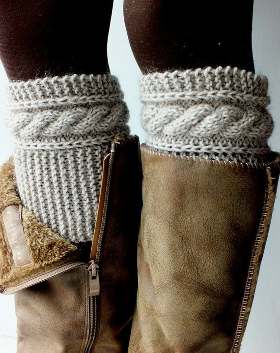 Boot Cuffs, Hand Knit Boot Cuffs Cashmere-Kidmohair Blend Yarn Choose Your Color And Size