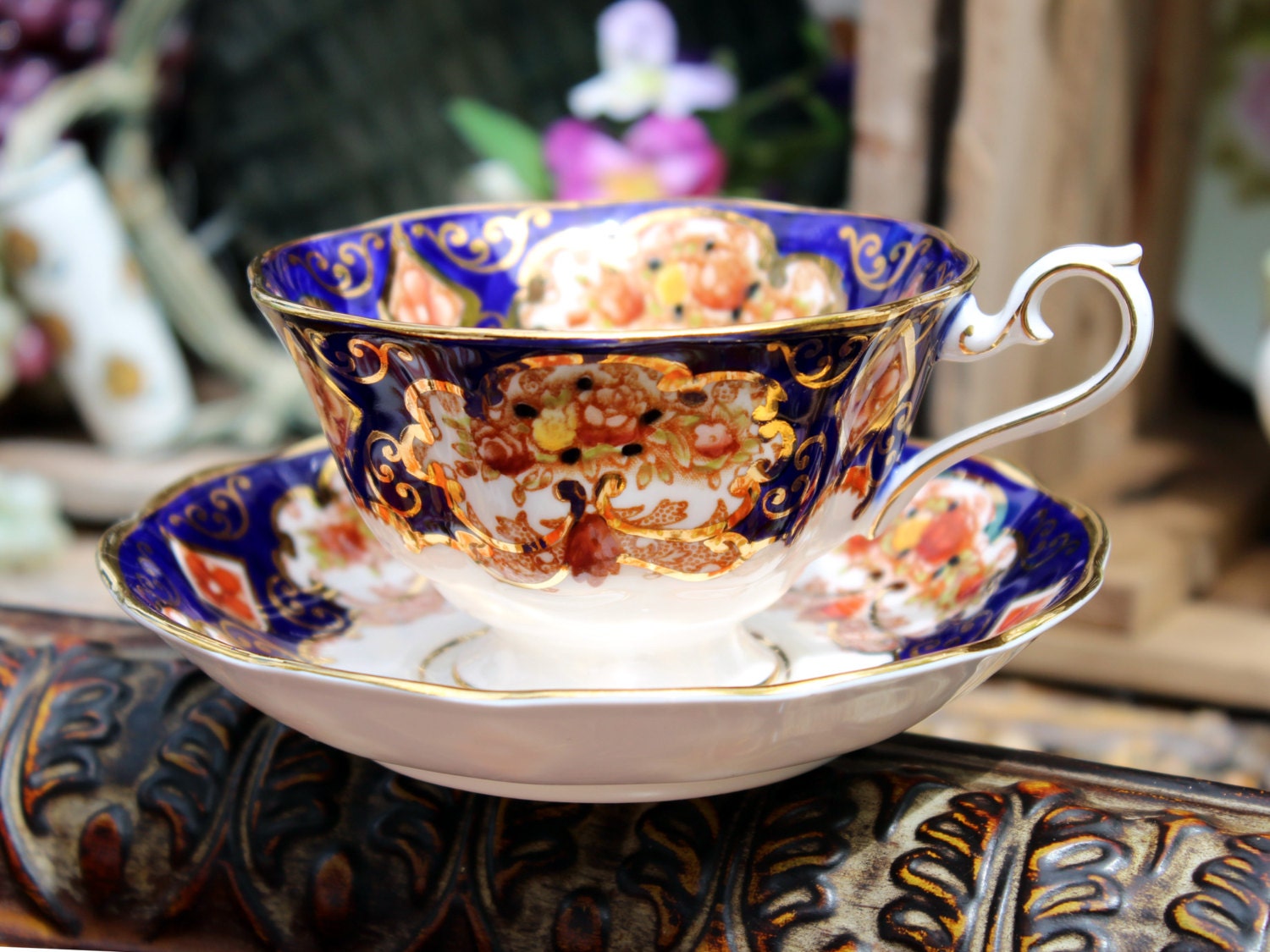 Royal Albert Heirloom Imari Bone China by TheVintageTeacup