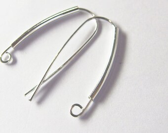 5 pairs of 925 Sterling Silver Ear Wires 12x27 mm. :th1964