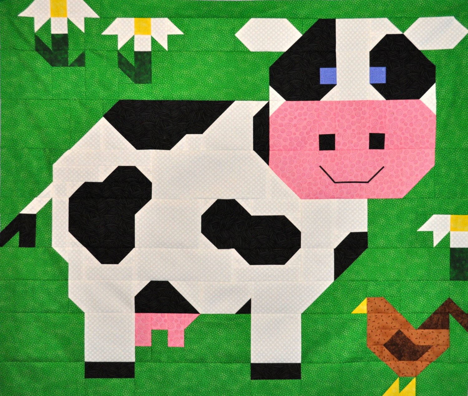 Cow Quilt Pattern in Multiple sizes PDF