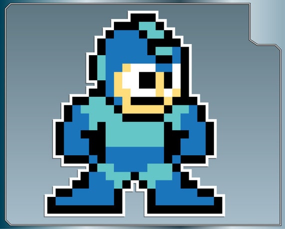 MEGAMAN from Mega Man 8 Bit 4 Vinyl Decal Classic by DecalNinja