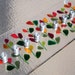 Fused Glass Menorah, Hanukkah Fused Glass, Blooming Branches Hanukkah Candles in Red, Chanukiah
