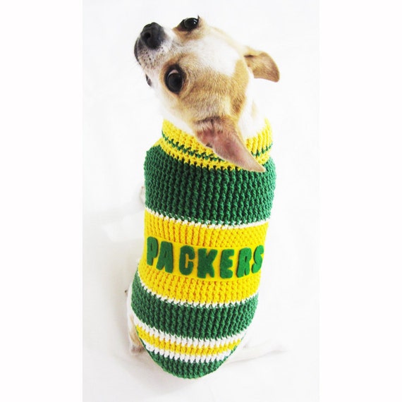 Green Bay Packers Dog Sweaters NFL Football Jerseys Pet by myknitt