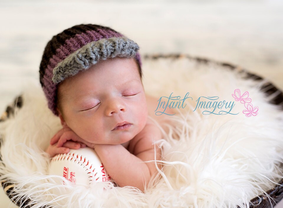 Knitted Baseball Cap Pattern Knit Newborn Boy Hat Pattern